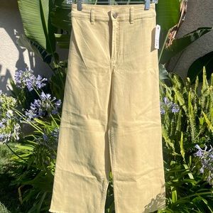 Yellow Billabong Free Fall wide leg pants